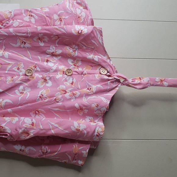 Girls Swat Fame 2 Piece Tank & Short  Set Pink Floral - Xtraordinary - Picture 2 of 8